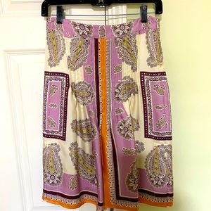 Etro vintage silk multi color skirt